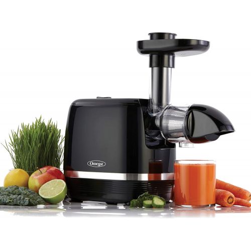  Omega H3000D Cold Press 365 Juicer Slow Masticating Extractor Creates Delicious Fruit Vegetable and Leafy Green High Juice Yield and Preserves Nutritional Value, 150-Watt, Black