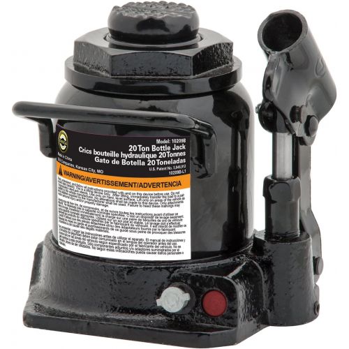  Omega 10209B Black Shorty Hydraulic Bottle Jack - 20 Ton Capacity