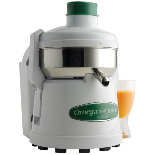  Omega Juicers J4000 Stainless Steel 13-HP Continuous Pulp-Ejection Juicer, White