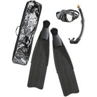 OMER EagleRay Kit EagleRay Fin, Alien Mask, Zoom Snorkel Set for Free Diving or Spearfishing (40/41)