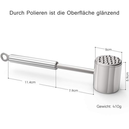  [아마존 핫딜]  [아마존핫딜]Omew Fleischklopfer, doppelseitig Fleischhammer aus Edelstahl spuelmaschinengeeignet