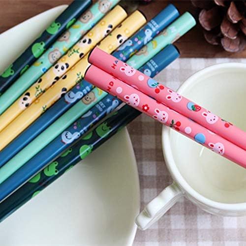  [아마존베스트]Omia 5 Pairs Premium Reusable Chopsticks Set - Natural Wooden Chinese Japanese Korean Chopsticks, Lightweight Easy to Use Chop Sticks Utensils for Asian Food (Colorful Animals)