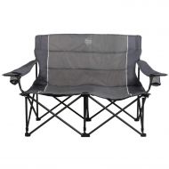 OmniCore Timber Ridge Spruce Duo Loveseat Oversize Quad-Folding Camp Seat, Grey