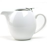 Omniware OmniWare Teaz Stoneware Lillkin 40 Ounce Teapot with Infuser - White