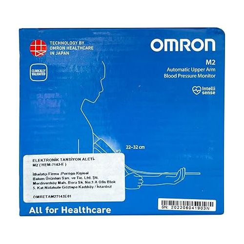  Omron M2 (HEM-7143-E) Classic Digital Automatic Upper Arm Blood Pressure Monitor Stores Up to 30 Readings