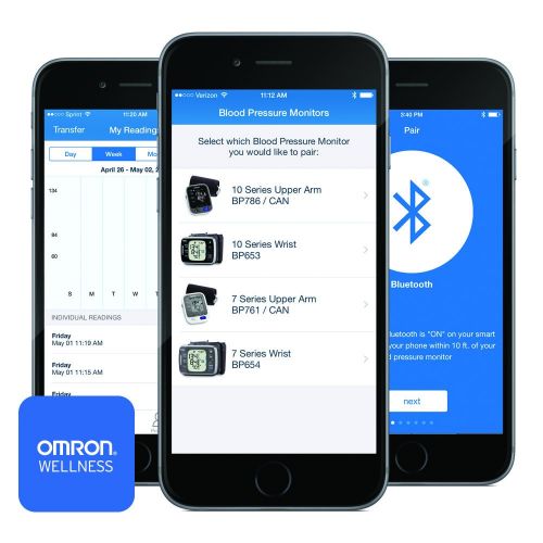  Omron 7 Series Wireless Bluetooth Upper Arm Blood Pressure Monitor with Two User Mode (120 Reading Memory)- Compatible with Alexa