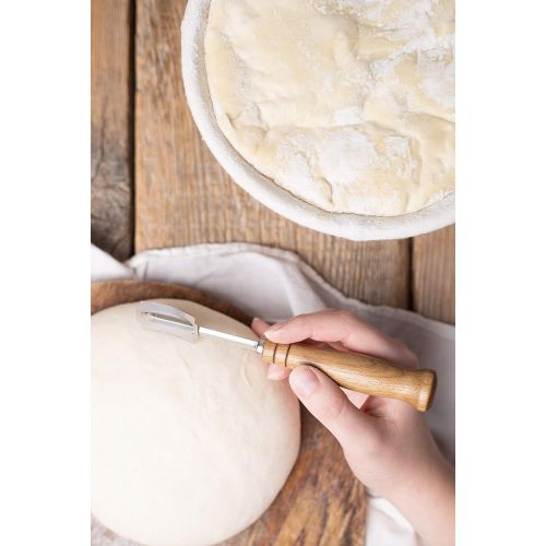  [아마존베스트]On the Counter Bread Lame  Includes 8 Razor Blades  Bakers Lame  Dough Scoring Tool  Stainless Steel Material  Bread Slashing Tool  Bread Lame Razor Blades