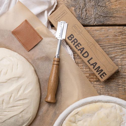  [아마존베스트]On the Counter Bread Lame  Includes 8 Razor Blades  Bakers Lame  Dough Scoring Tool  Stainless Steel Material  Bread Slashing Tool  Bread Lame Razor Blades