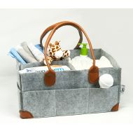 Premium Felt Baby Diaper Caddy by On the Go Baby Products - Functional Large...