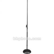 On-Stage Round Base Quick Release Telescoping Microphone Stand (Black)