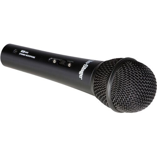  On-Stage AS400V2 Handheld Hypercardioid Dynamic Vocal Microphone with Mute Switch and XLR Cable (Black Grille)