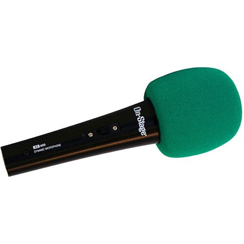  On-Stage ASWS58-GRN Foam Windscreen for Handheld Microphones (Green)