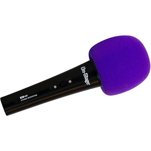  On-Stage ASWS58-P Foam Windscreen for Handheld Microphones (Purple)
