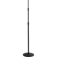 On-Stage MS9312 Three-Section Microphone Stand with Round Base (Black)
