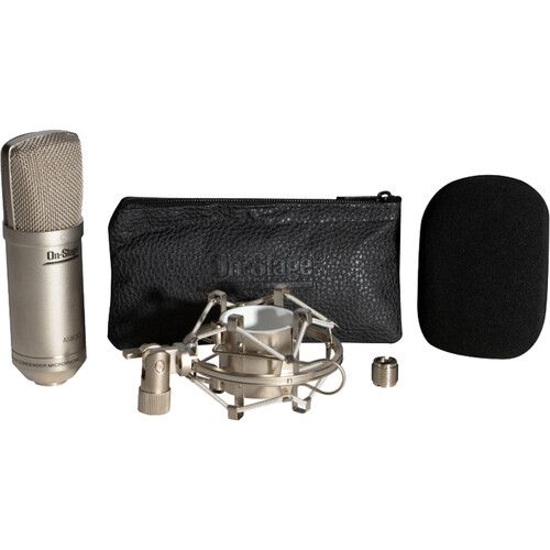  On-Stage AS800 Large-Diaphragm Cardioid Condenser Microphone with Shockmount