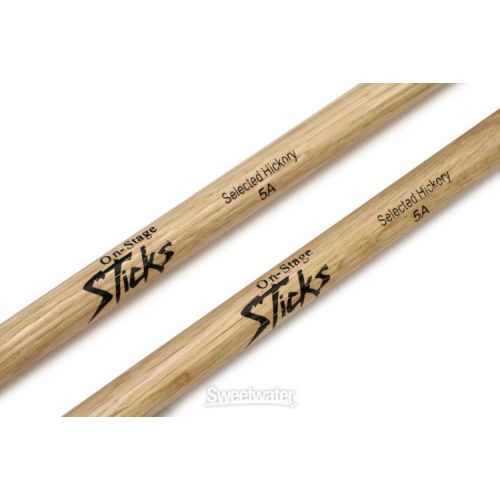  On-Stage Hickory Drumsticks - 5A - Nylon Tip