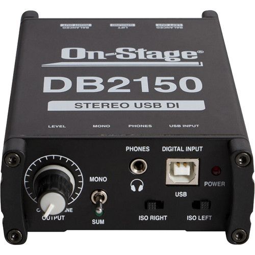  On-Stage DB2150 Stereo USB DAC - Direct Box