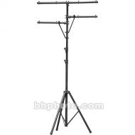 On-Stage Lighting Stand with Side Bars (Black, 10.5')