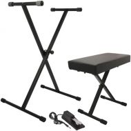 On-Stage Keyboard Stand/Bench Pak with KSP100 Sustain Pedal
