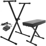 On-Stage Keyboard Stand/Bench Pak with KSP20 Sustain Pedal