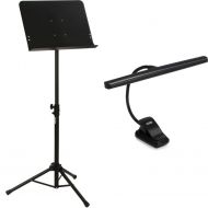 On-Stage SM7211B Music Stand and USB Rechargeable Orchestra Light