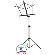 On-Stage SM7122BB Compact Folding Music Stand with Bag (5 Pack)