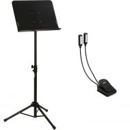 On-Stage SM7211B Music Stand and Dual USB-C Rechargeable Sheet Music Light