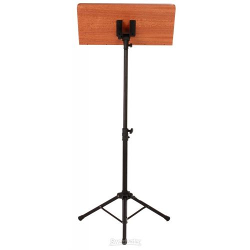  On-Stage SM7312W Conductor Stand with Wide Rosewood Bookplate