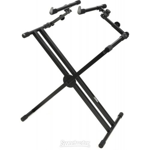  On-Stage KS7292 Double-X Ergo Lok Keyboard Stand with 2nd Tier