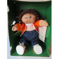 /OnAWhimByLynn Cabbage Patch Kids - Brown Hair - denim jeans, orange windbreaker jacket - In original box - papers unopened - 1984 - Rare