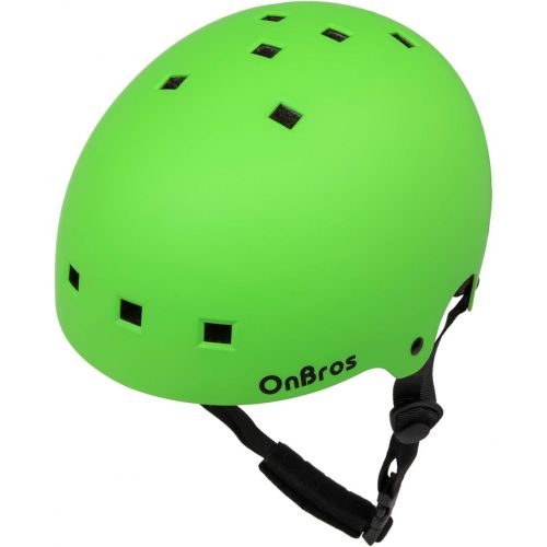  Skateboard Helmet, OnBros Bike Helmets for Men and Women, Road Bike Helmets for Adults, Adjustable BMX Cycling Skates Scooter Helmets, Multi-Sport Helmet for Youth and Adults