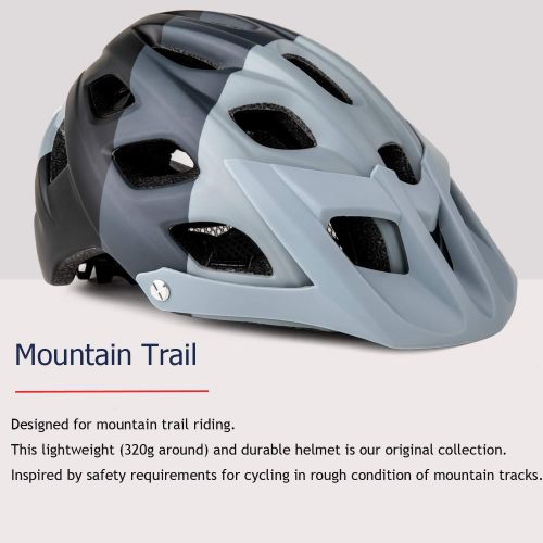  Bike Helmet, OnBros Mountain Bike Helmets for Men and Women, Bicycle Helmet with Visor, Lightweight Adult Bike Helmet, Skate Cycling Helmet