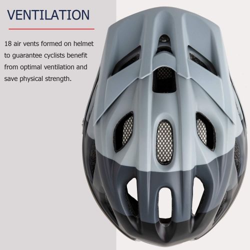  Bike Helmet, OnBros Mountain Bike Helmets for Men and Women, Bicycle Helmet with Visor, Lightweight Adult Bike Helmet, Skate Cycling Helmet