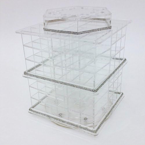  OnDisplay Siena Rotating Acrylic CosmeticMakeup Organizer, Clear