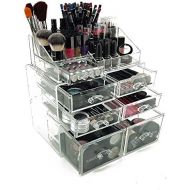 OnDisplay COSSARAH Deluxe Tiered Acrylic CosmeticJewelry Organizer