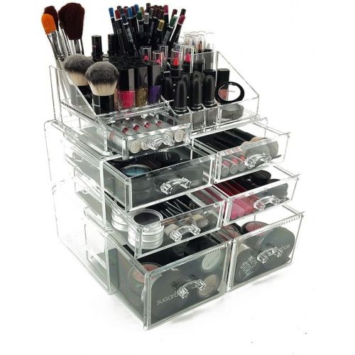  OnDisplay COSSARAH Deluxe Tiered Acrylic CosmeticJewelry Organizer