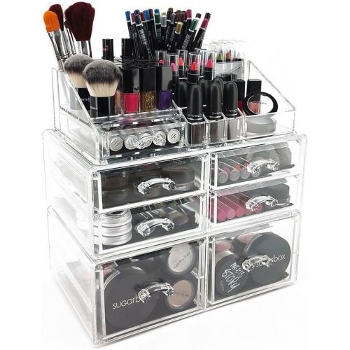  OnDisplay COSSARAH Deluxe Tiered Acrylic CosmeticJewelry Organizer