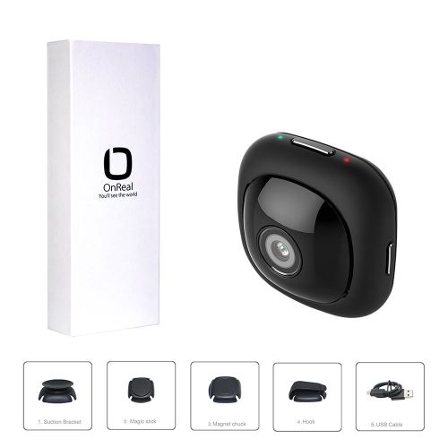  OnReal Body Camera 1080P Action Camera Mini Wearable Camera Compatible with iOSAndroid Phone APP