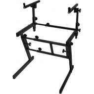 On-Stage KS7365EJ Pro Heavy-Duty Folding-Z Keyboard Stand with 2nd Tier,Black