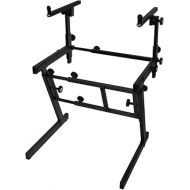 On-Stage KS7365EJ Pro Heavy-Duty Folding-Z Keyboard Stand with 2nd Tier,Black