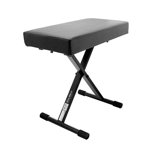  OnStage On Stage KS7350 Pro Heavy Duty Folding Z Keyboard Stand + Bench + Pedal + Strapeez - Top Value Accessory Bundle!!