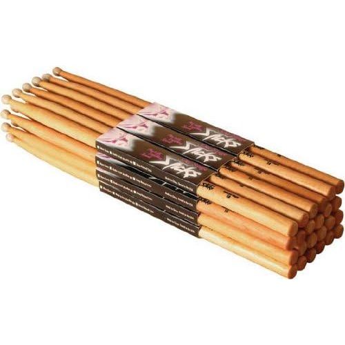  On-Stage American Hickory 5A Nylon Tip Drumsticks, 12 Pairs