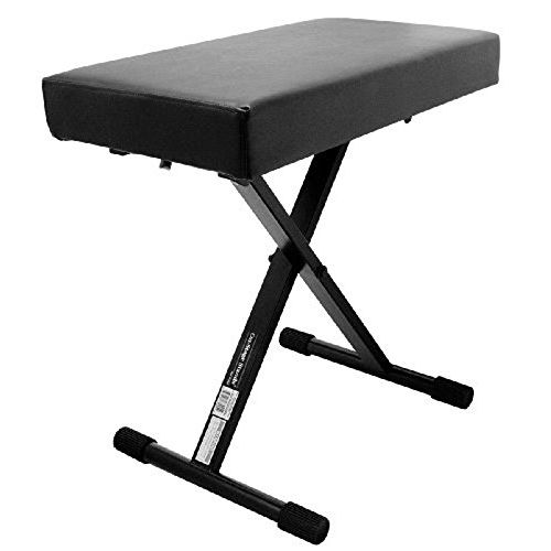  OnStage On Stage Deluxe X-Style Bench KT7800 Plus + 88-Key Keyboard Dust Cover + KSP100 Universal Keyboard Sustain Pedal