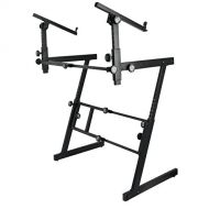 OnStage On-Stage KS7365EJ Pro Heavy-Duty Folding-Z Keyboard Stand with 2nd Tier