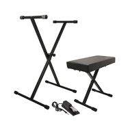 OnStage On Stage Stands Keyboard Stand/Bench Pak with KSP100 Sustain Pedal