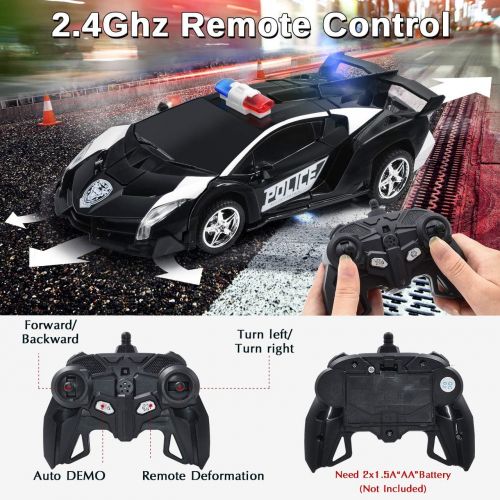  [아마존베스트]Onadrive Transform Car Robot,1:18 Model RC Car Robot for Kids,Robot Deformation Car Model Toy Gift for Children,Electronic Remote Control Car with One Button Transformation & Realistic Engi