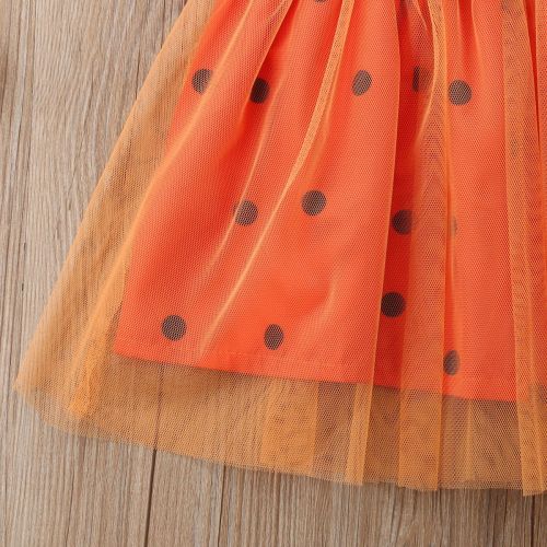  Onavy Toddler Baby Girl Halloween Clothes Pumpkin Short Sleeve Princess Dress Lace Tutu Skirt Outfits