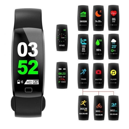  Onbio Unisex Waterproof Bluetooth Sports Smart Wristband Bracelet Fitness Tracker Fitness Trackers