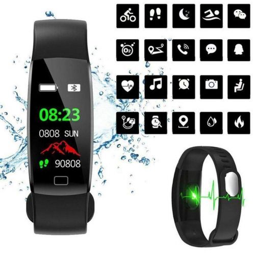  Onbio Unisex Waterproof Bluetooth Sports Smart Wristband Bracelet Fitness Tracker Fitness Trackers