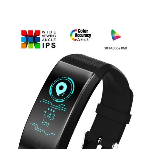  Onbio Touch Fitness Tracker IP68 Waterproof Screen Smart Watch Heart Rate Monitor Sports Bracelet Blood Pressure Detection Health Pedometer Wristband Unisex